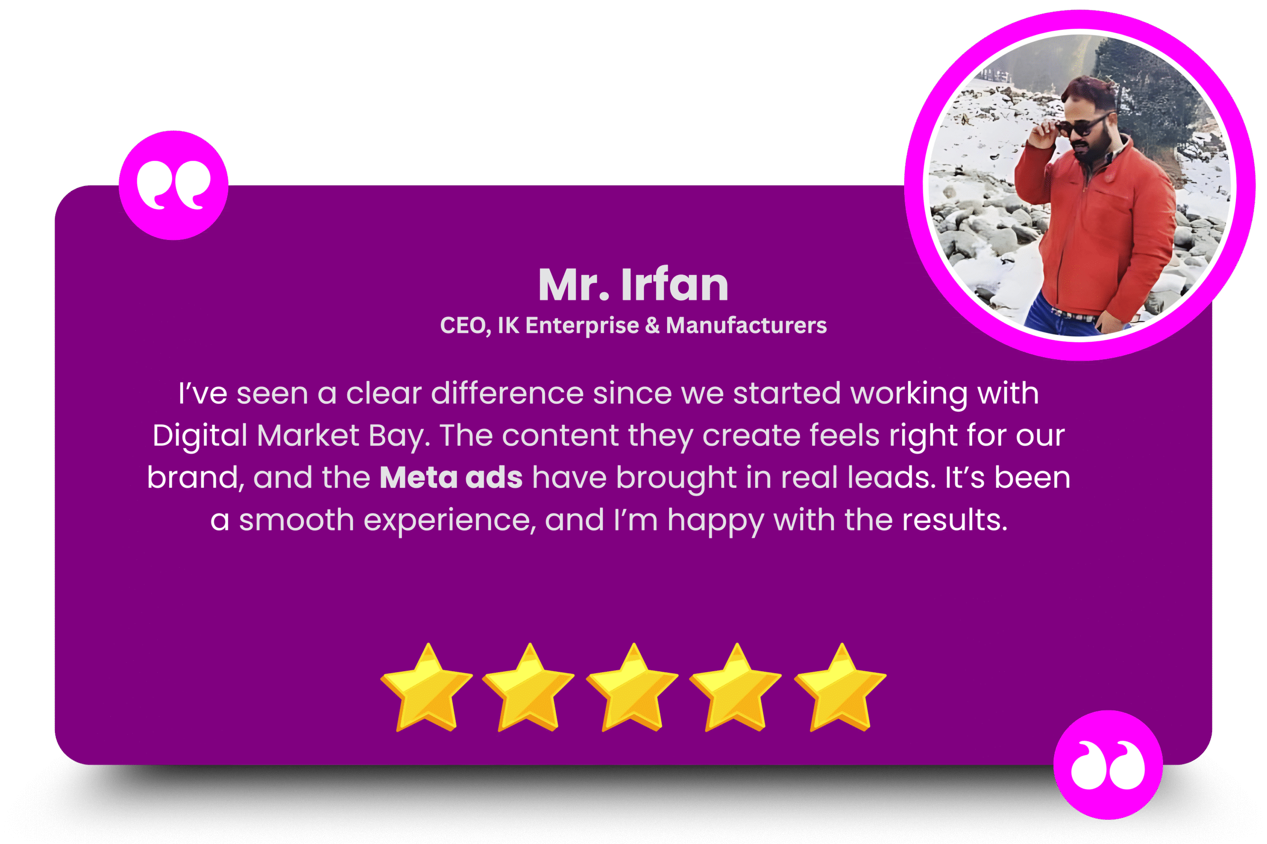 Mr. Irfan ik op